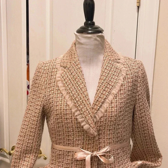 Laundry by SHELLI SEGAL jacket with satin belt tie - Picture 5 of 11